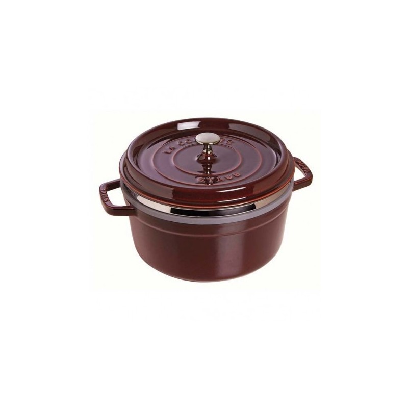 Cocotte aus Gusseisen mit Korb 26 cm Granate