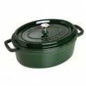 Cast Iron Oval Cocotte 29 cm Basil Green