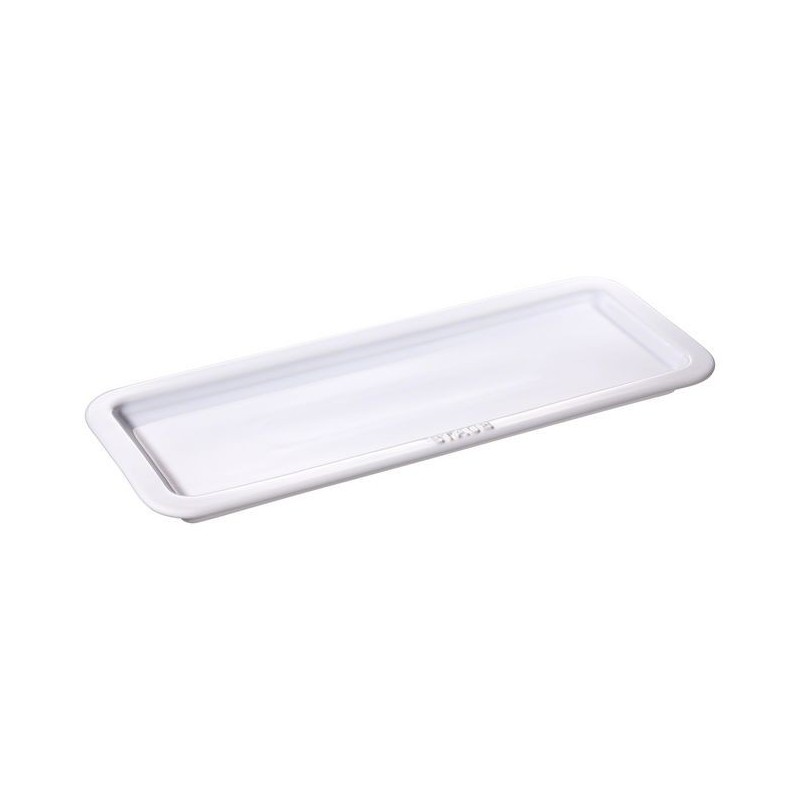 Serving Tray 36 x 14 cm White in Ceramic