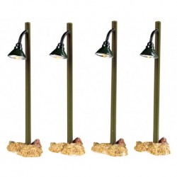 Rustic Street Lamp Set of 4 Cod. 54362