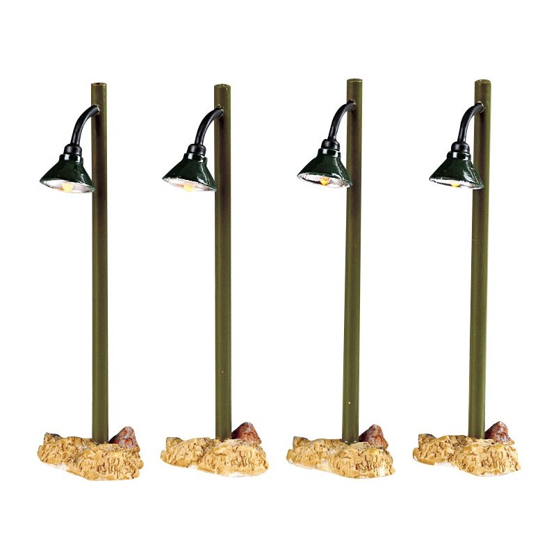 Rustic Street Lamp Set of 4 Cod. 54362