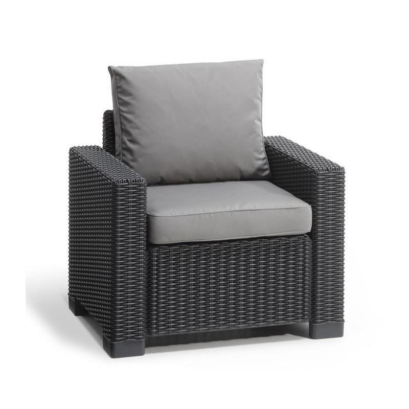 Keter 2 Armchairs With Armrests CALIFORNIA Graphite