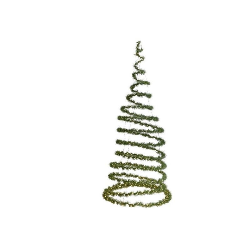 Leuchtender grüner Spiral-Weihnachtsbaum zum Hängen, dimmbar 97 cm