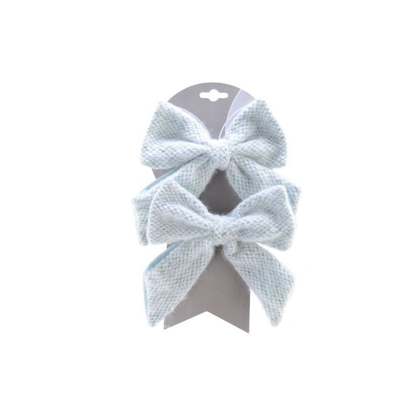 Bows with clip Light blue dim 3x20x17 cm