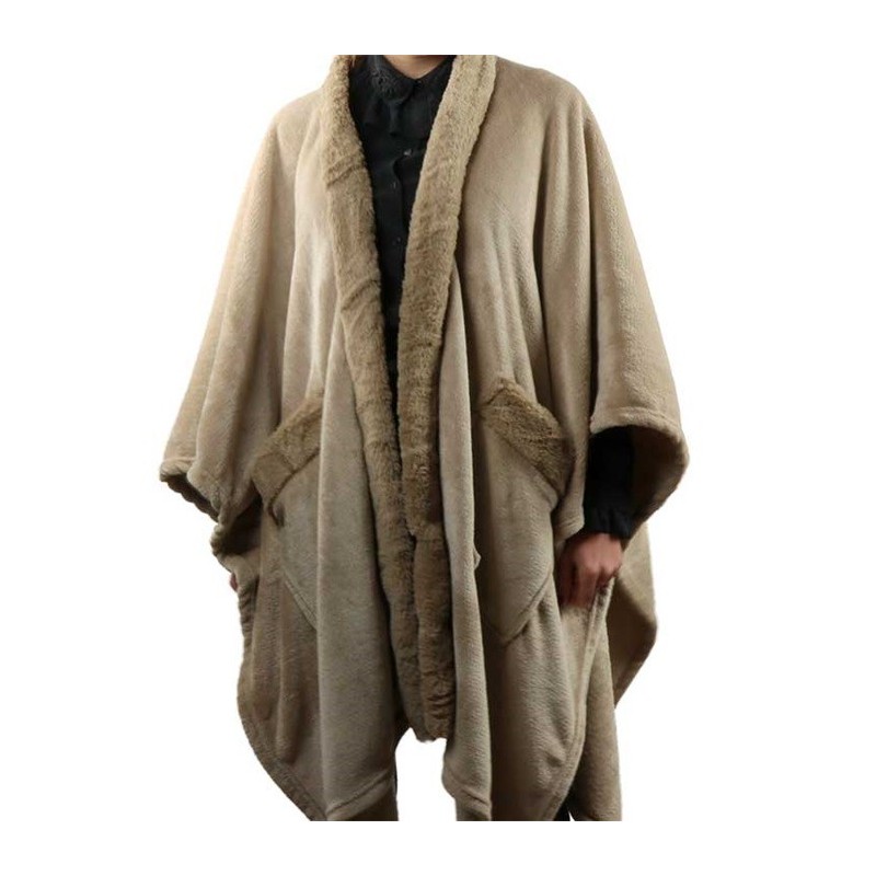 Gaby Throw Warm Cape 125 x 175 cm Color Sand