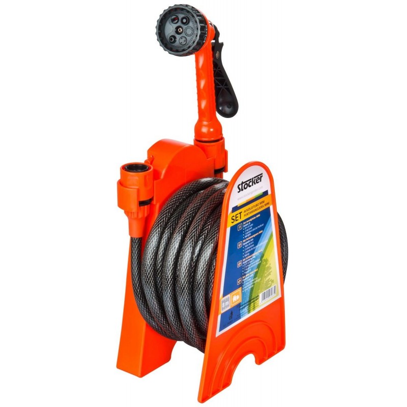 Stocker Set MINI hose reel with 8 m hose