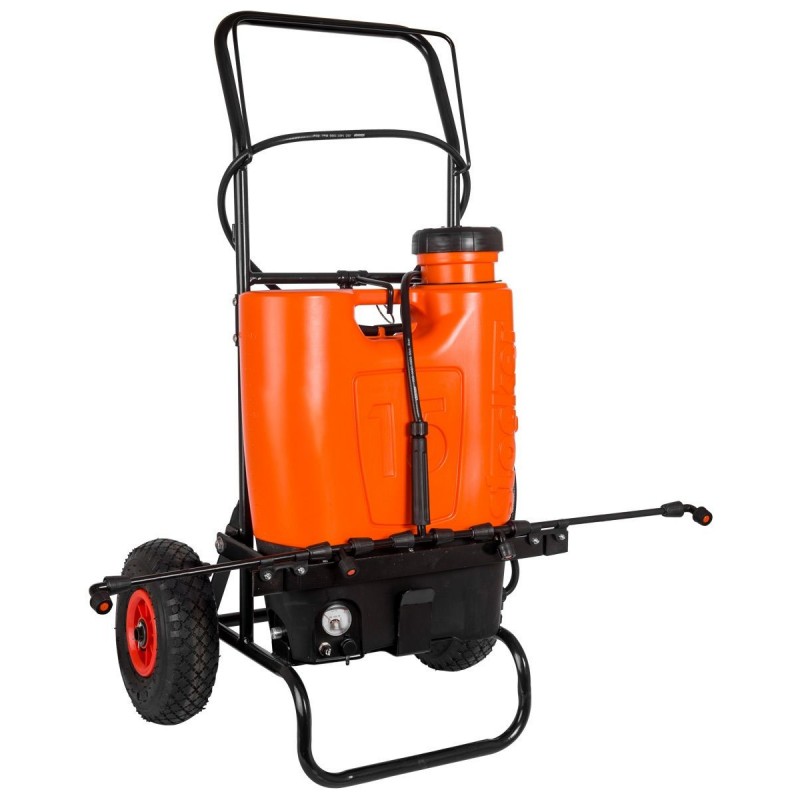 Stocker Electric knapsack pump 15 L li-ion With trolley