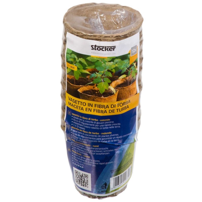 Stocker Round peat fiber pot Ø6 x h6 cm