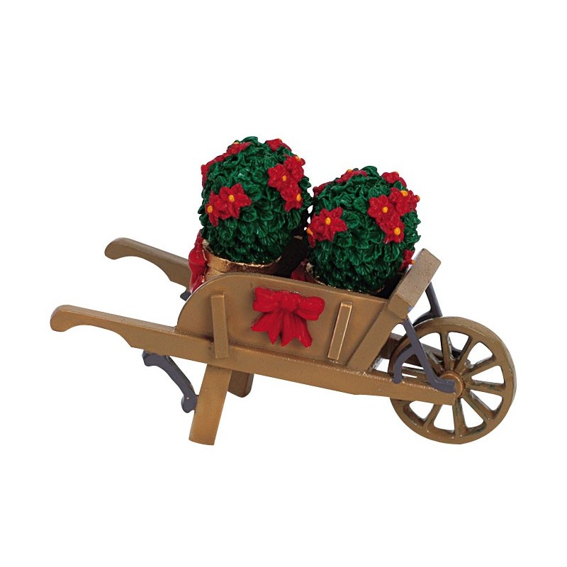 Wheelbarrow With Poinsettias Ref. 64479