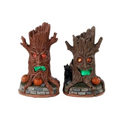 Haunted Tree Trunks Set Of 2 Cod. 34072