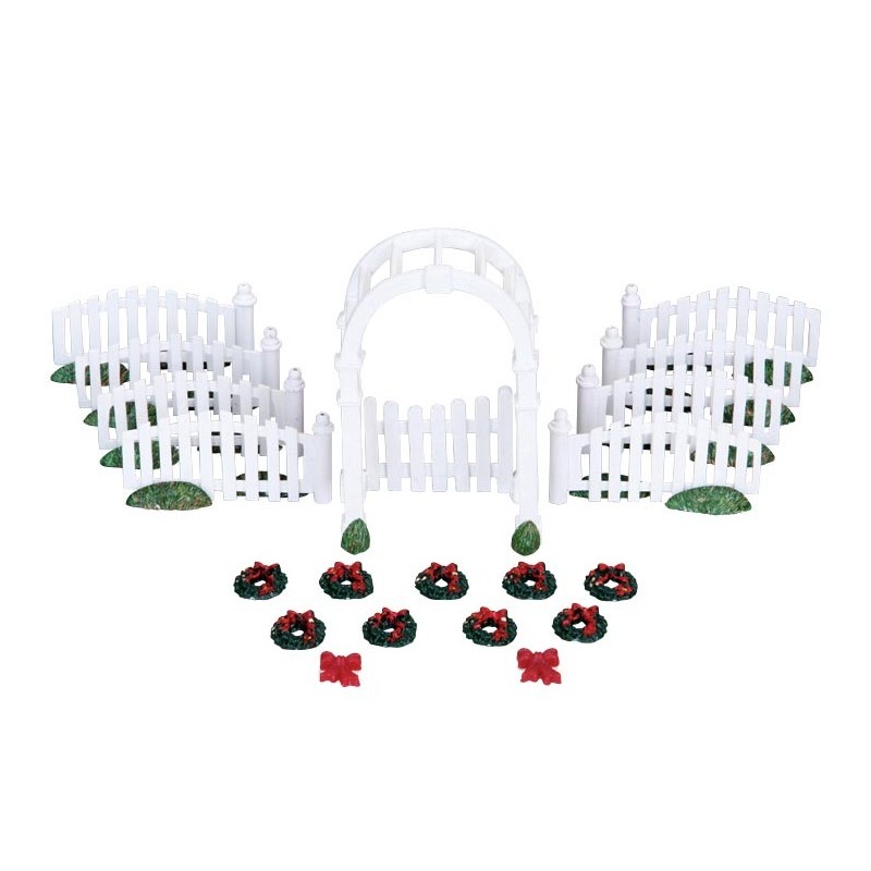 Plastic Arbor & Picket Fences With Decorations Set of 20 Art.-Nr. 4233