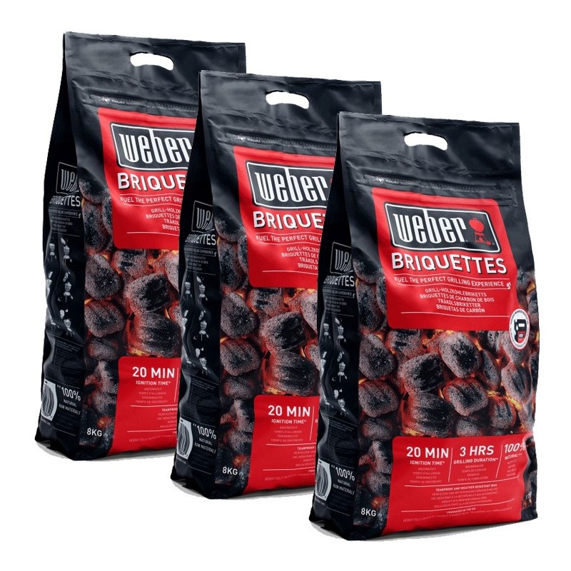 BUNDLE 3 x 8 kg Sack Weber-Briketts Code 17591