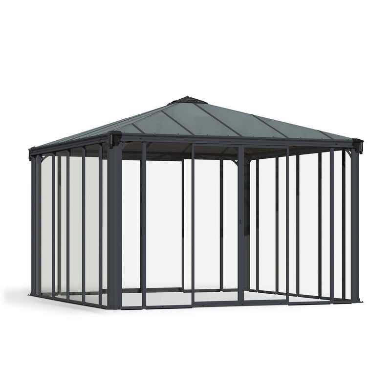 Canopia Geschlossener Pavillon Ledro aus Aluminium 3,6 x 3,6 m