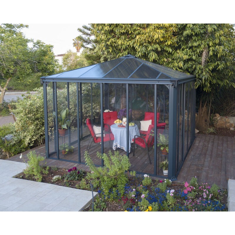 Canopia Geschlossener Pavillon Ledro aus Aluminium 3,6 x 3,6 m