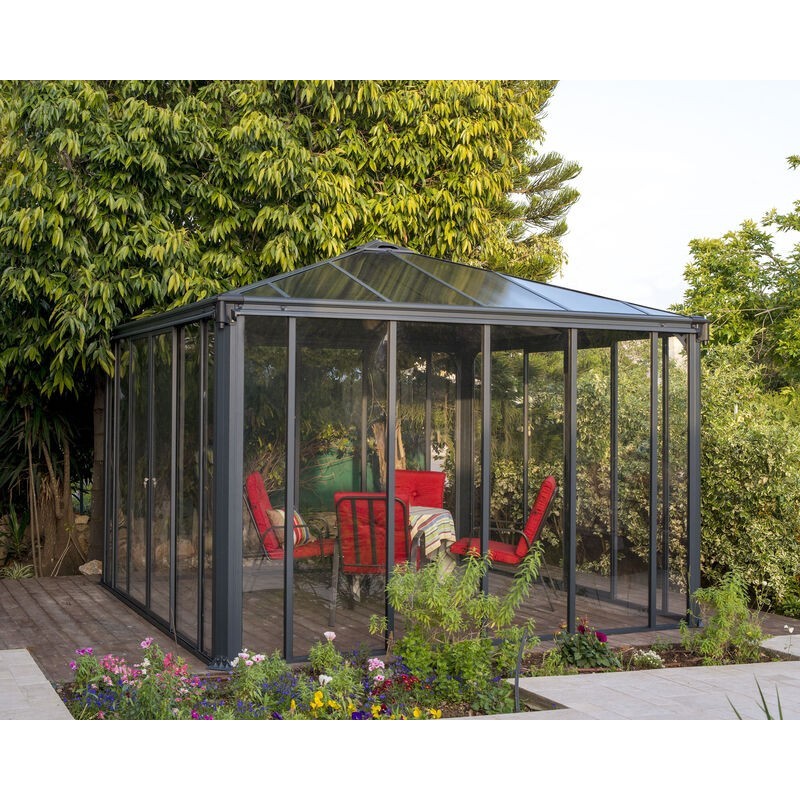 Canopia Geschlossener Pavillon Ledro aus Aluminium 3,6 x 3,6 m