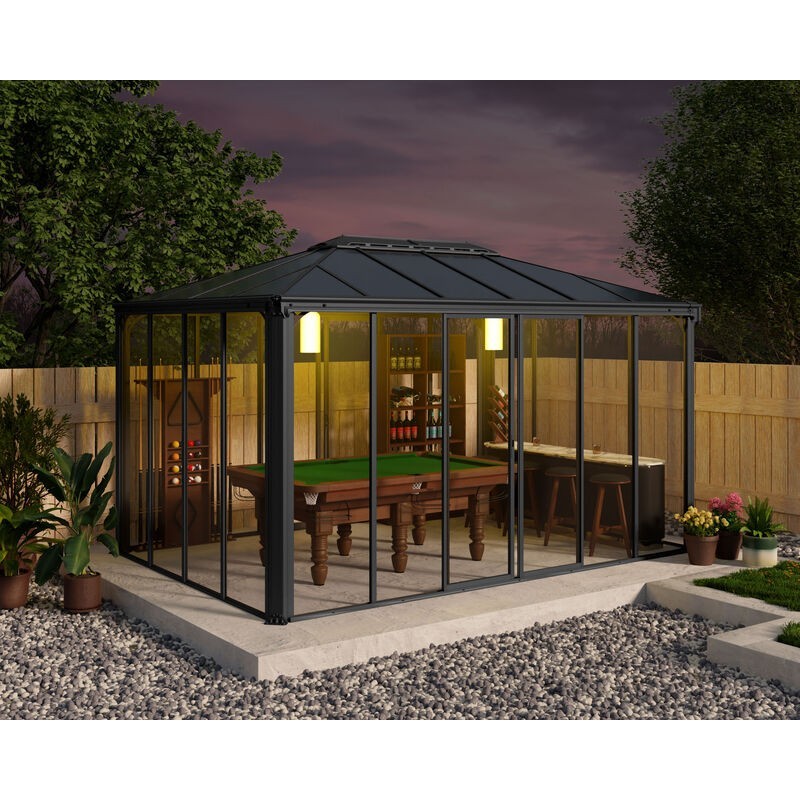 Canopia Geschlossener Pavillon Ledro aus Aluminium 3X4,3 m