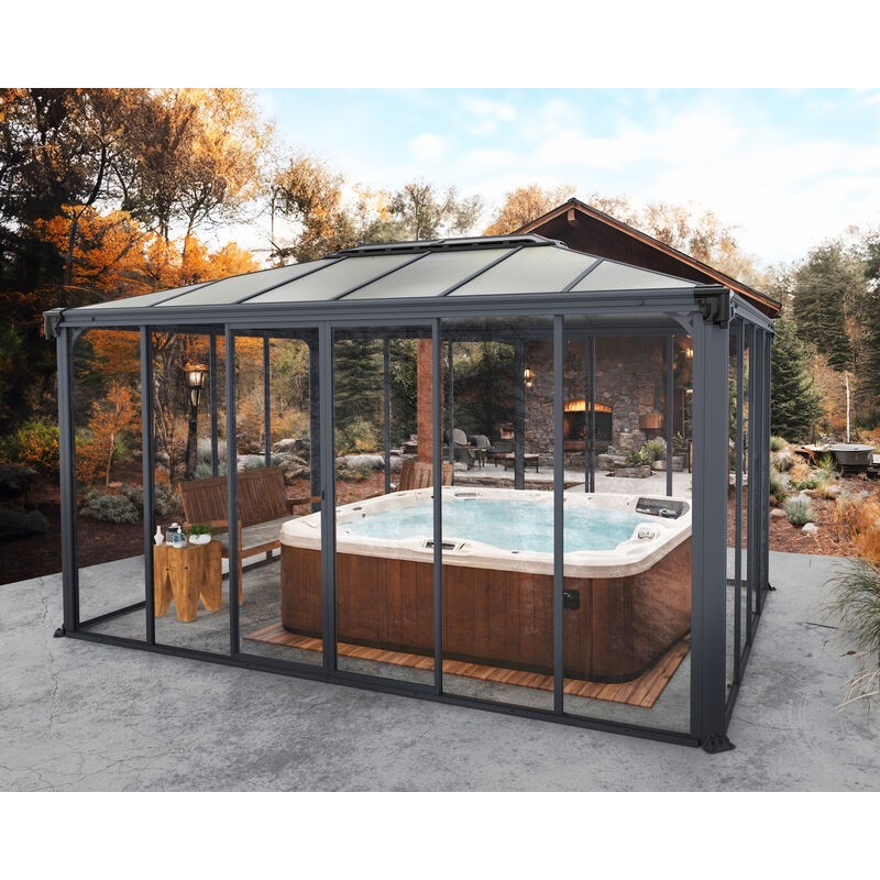 Canopia Geschlossener Pavillon Ledro aus Aluminium 3X4,3 m