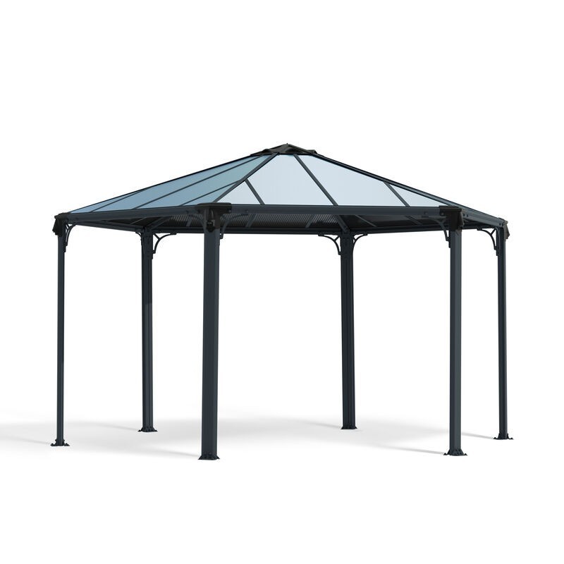 Canopia Sechseckiger Pavillon Monaco aus Aluminium 3,6 x 4 m