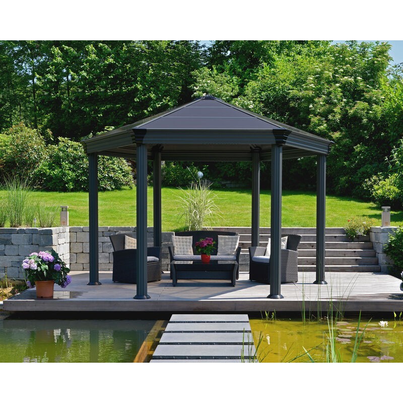 Canopia Rome Hexagonal Gazebo in Aluminum 3.6X4 m