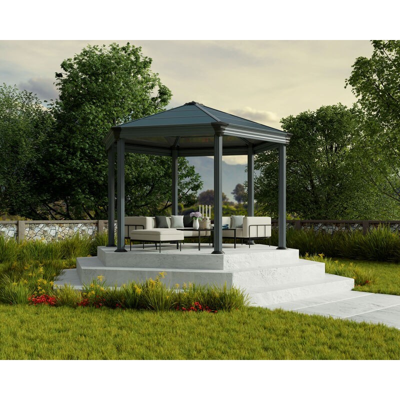 Canopia Rome Hexagonal Gazebo in Aluminum 3.6X4 m