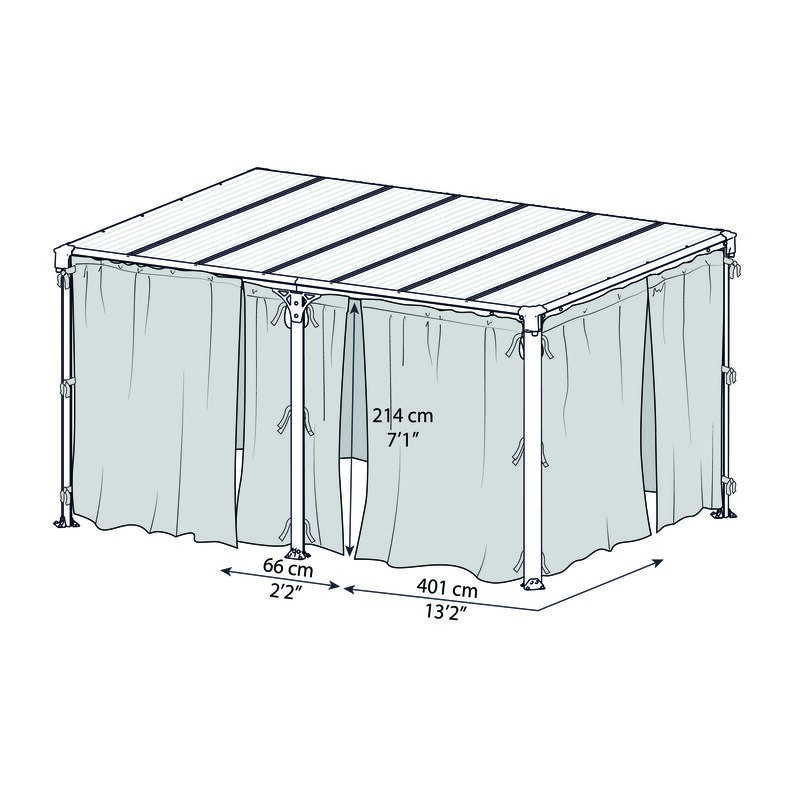 Canopia Moskitonetz für Pavillon Mailand und Martinique 4,7 x 2,2 m