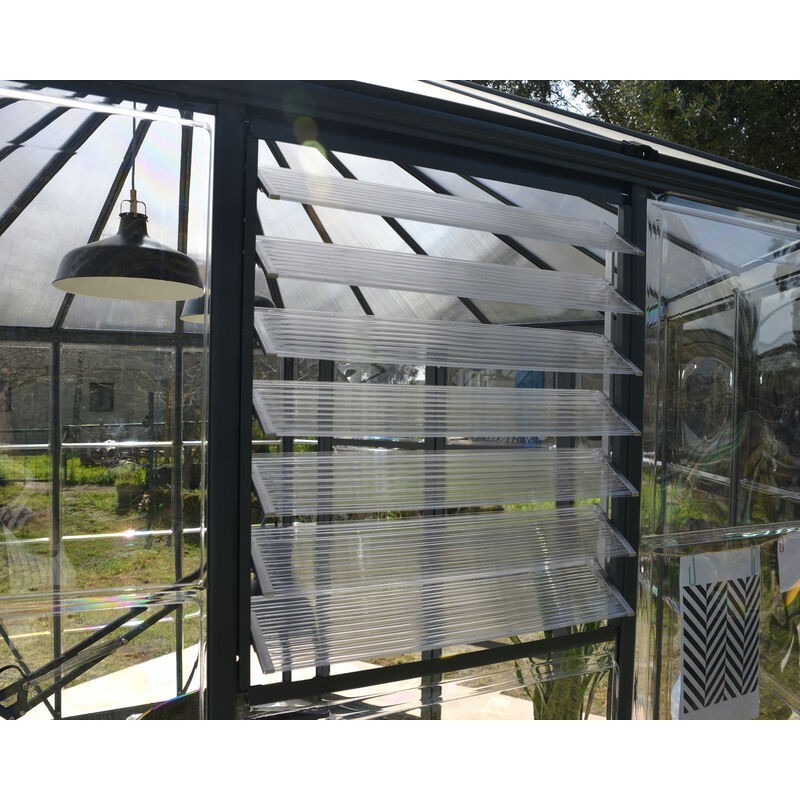 Canopia Oasis Garden Greenhouse in Hexagonal Polycarbonate 363X316X289 cm Gray