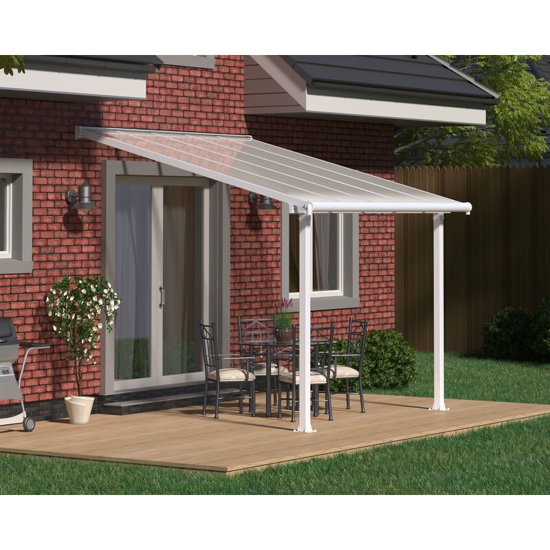 Canopia Olympia Lean-to Pergola in Aluminum 3X3 m White