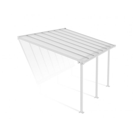 Canopia Olympia Lean-to Pergola in Aluminum 3X4.3 m White