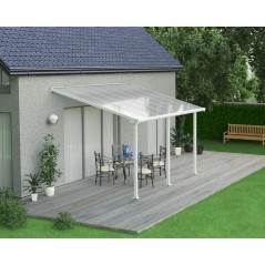 Canopia Olympia Lean-to Pergola in Aluminum 3X4.3 m White