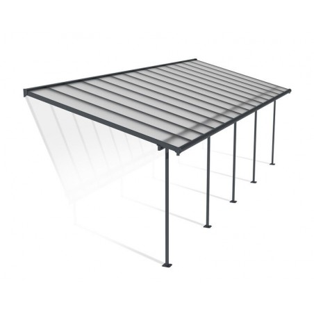 Canopia Sierra Lean-to Pergola in Aluminum 3X8.6 m Grey