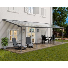 Canopia Sierra Lean-to Pergola in Aluminum 3X8.6 m Grey