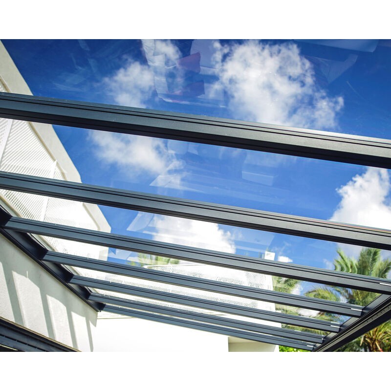 Canopia Stockholm Pergola aus Premium-Aluminium 3,4 x 3,7 m transparent