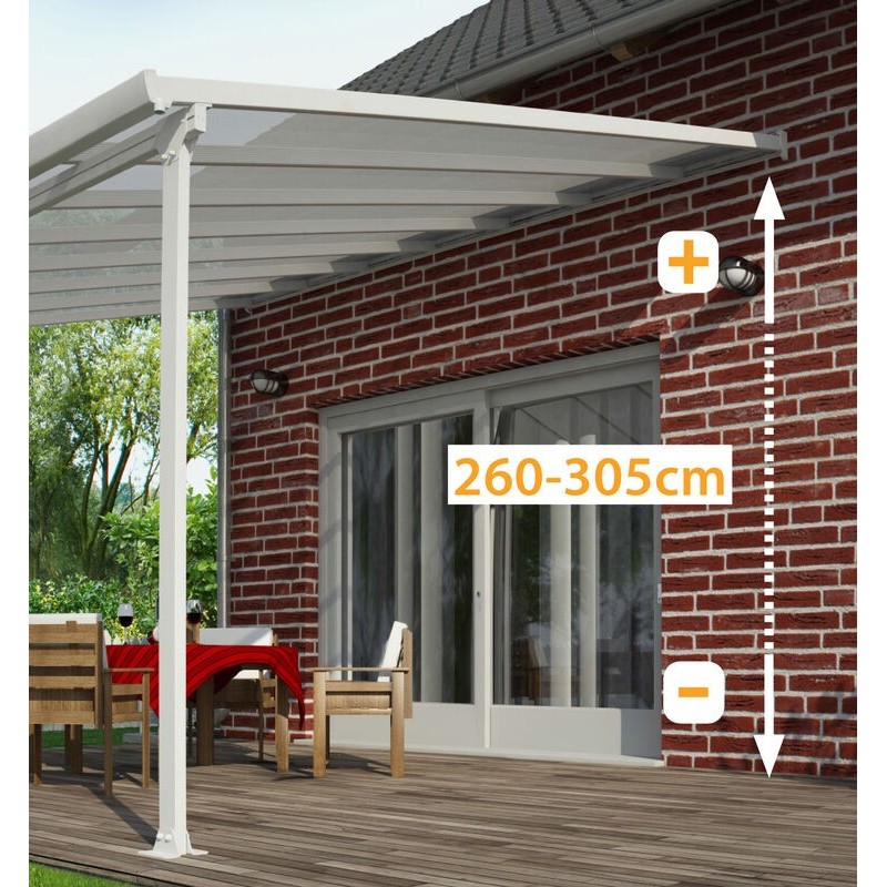 Canopia Feria Lean-to Pergola in Aluminum 3X3 m Grey