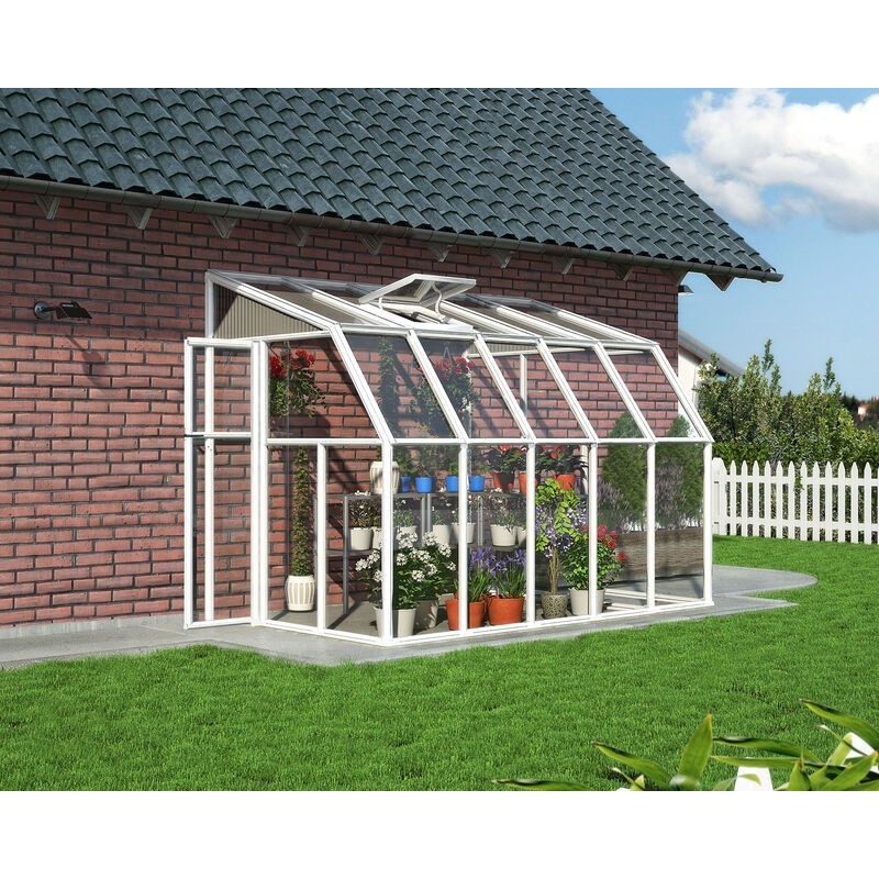 Canopia Wintergarten-Veranda aus Polycarbonat, 2 x 3,2 m, Weiß