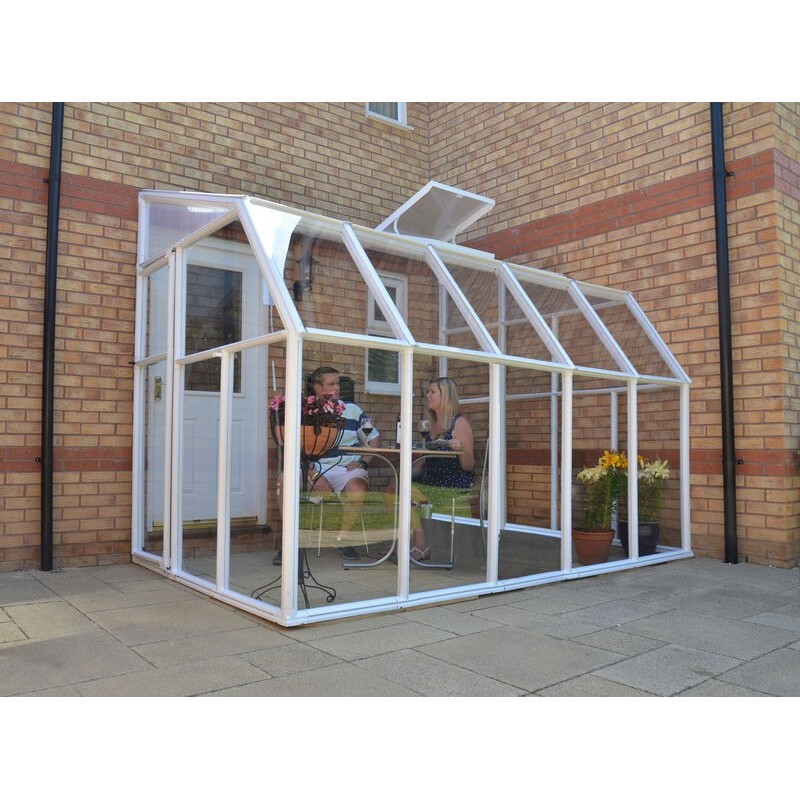 Canopia Wintergarten-Veranda aus Polycarbonat, 2 x 3,2 m, Weiß