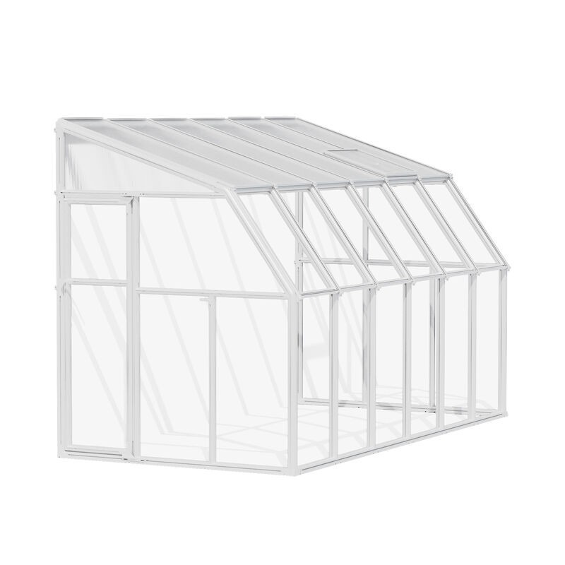 Canopia Wintergarten-Veranda aus Polycarbonat, 2 x 3,8 m, Weiß