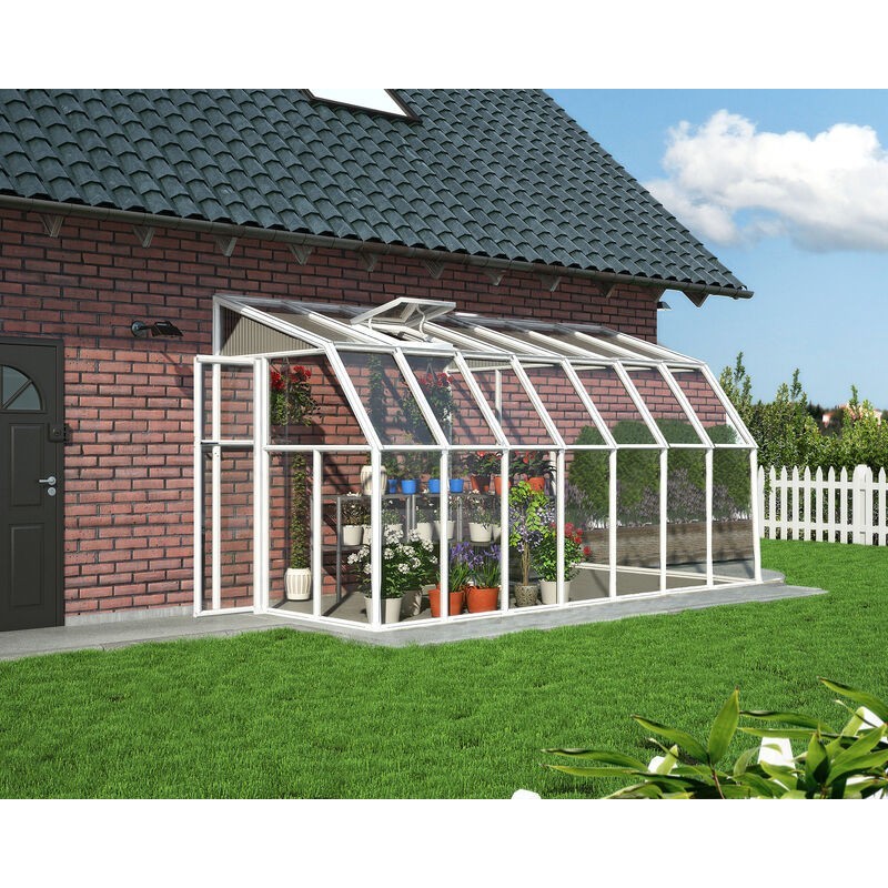 Canopia Wintergarten-Veranda aus Polycarbonat, 2 x 4,4 m, Weiß