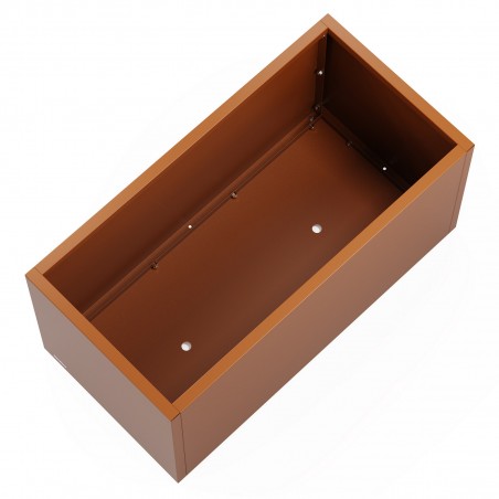 Herstera PLANTER 50 Pflanzgefäß aus Metall in der Farbe Corten, 100 x 50 x 50 cm