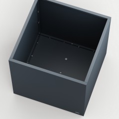 Cubo Herstera PLANTER CUBE 80 Pflanzgefäß aus anthrazitfarbenem Metall 80x80x80 cm