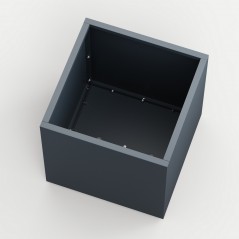 Cubo Herstera PLANTER CUBE 60 Pflanzgefäß aus anthrazitfarbenem Metall 60x60x60 cm