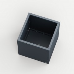 Cubo Herstera PLANTER CUBE 50 planter in Anthracite metal 50x50x50 cm