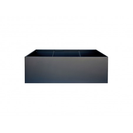 Herstera PLANTER EDGE Niedriger Pflanzkasten aus anthrazitfarbenem Metall 150 x 100 x 50 cm