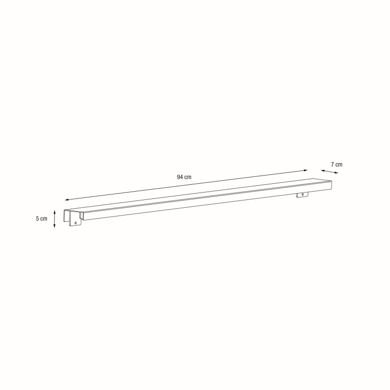 Herstera Magnetischer Lichthalter Dunkelgrau für 100 cm Pflanzgefäße