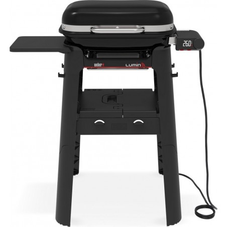 Weber Elektrogrill Lumin Smart Compact mit Ständer, Schwarz, Art.-Nr 1500679