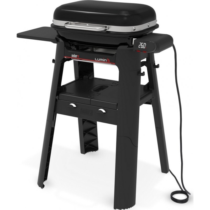 Weber Elektrogrill Lumin Smart Compact mit Ständer, Schwarz, Art.-Nr 1500679