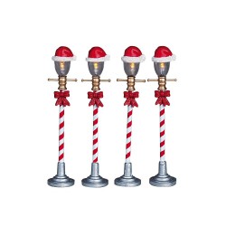 Santa Hat Street Lamp Set of 4 Ref. 64472