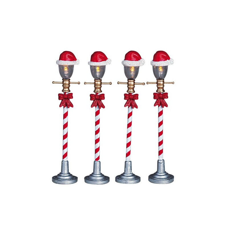 Santa Hat Street Lamp Set of 4 Ref. 64472