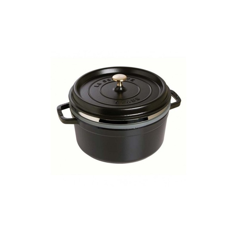 Cocotte con Cesta 26 cm Negra de Hierro Fundido