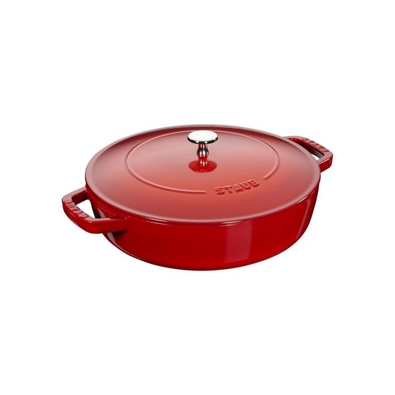 Cazuela Chistera 24 cm Roja en Hierro Fundido