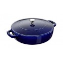 Dark Blue Chistera Pan 28 cm in Cast Iron